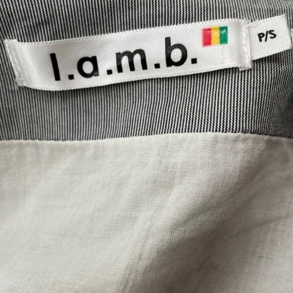 L.A.M.B. Gwen Stefani Vest button up y2k striped pattern - Picture 3 of 10